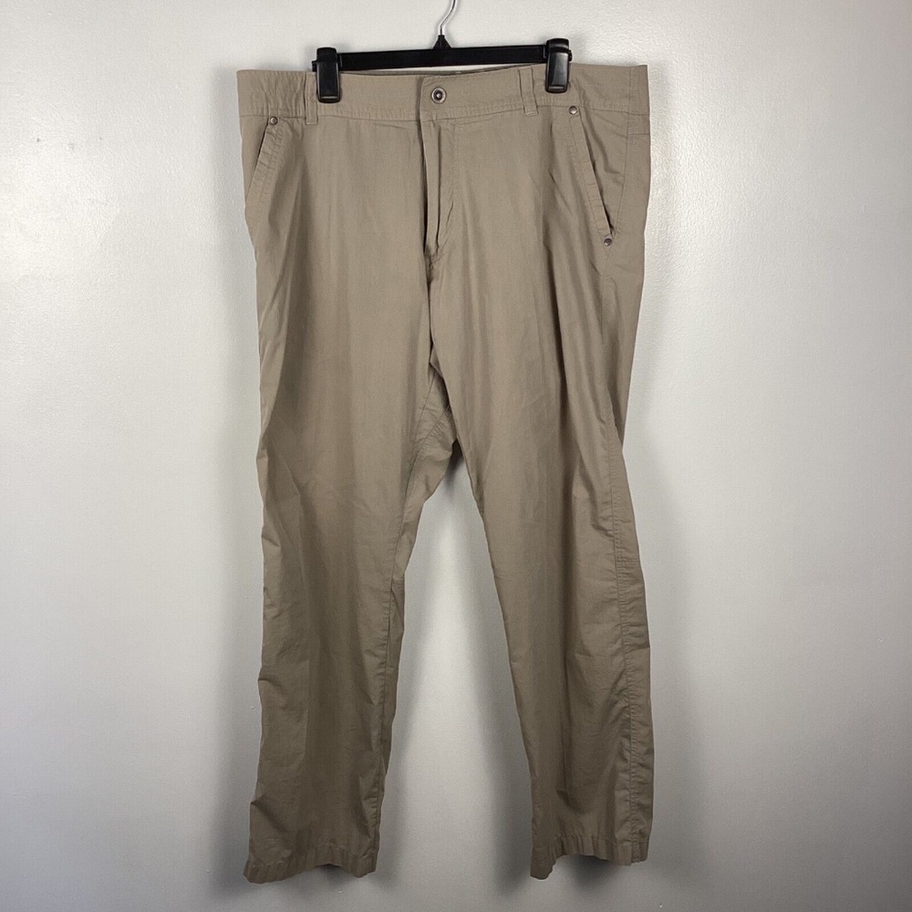 KUHL Kontra Patina Dye Super Lightweight Pants Beige Khaki Mens 38x34 Hiking